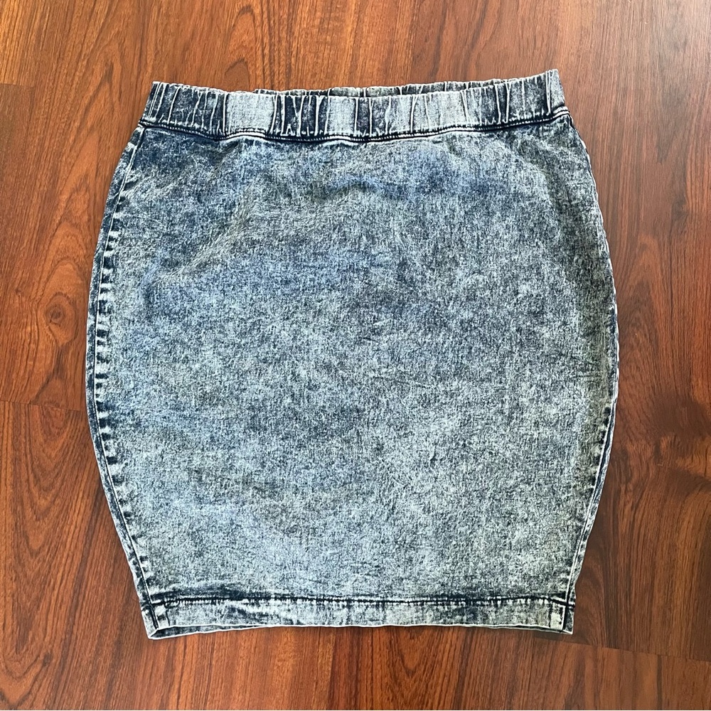 Denim Acid Wash Women's Skirt